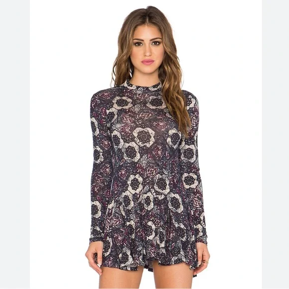 FREE PEOPLE Annabelle Tunic in Plum Combo - Picture 2 of 9